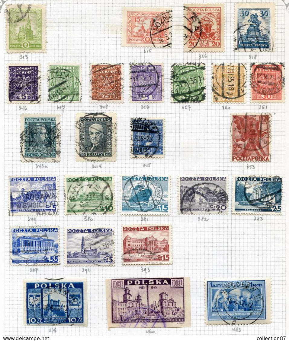 Réf 79 < POLOGNE < 102 Valeurs * + Ø Used  MH * < Tout Scané Avec N° Yvert - Collections