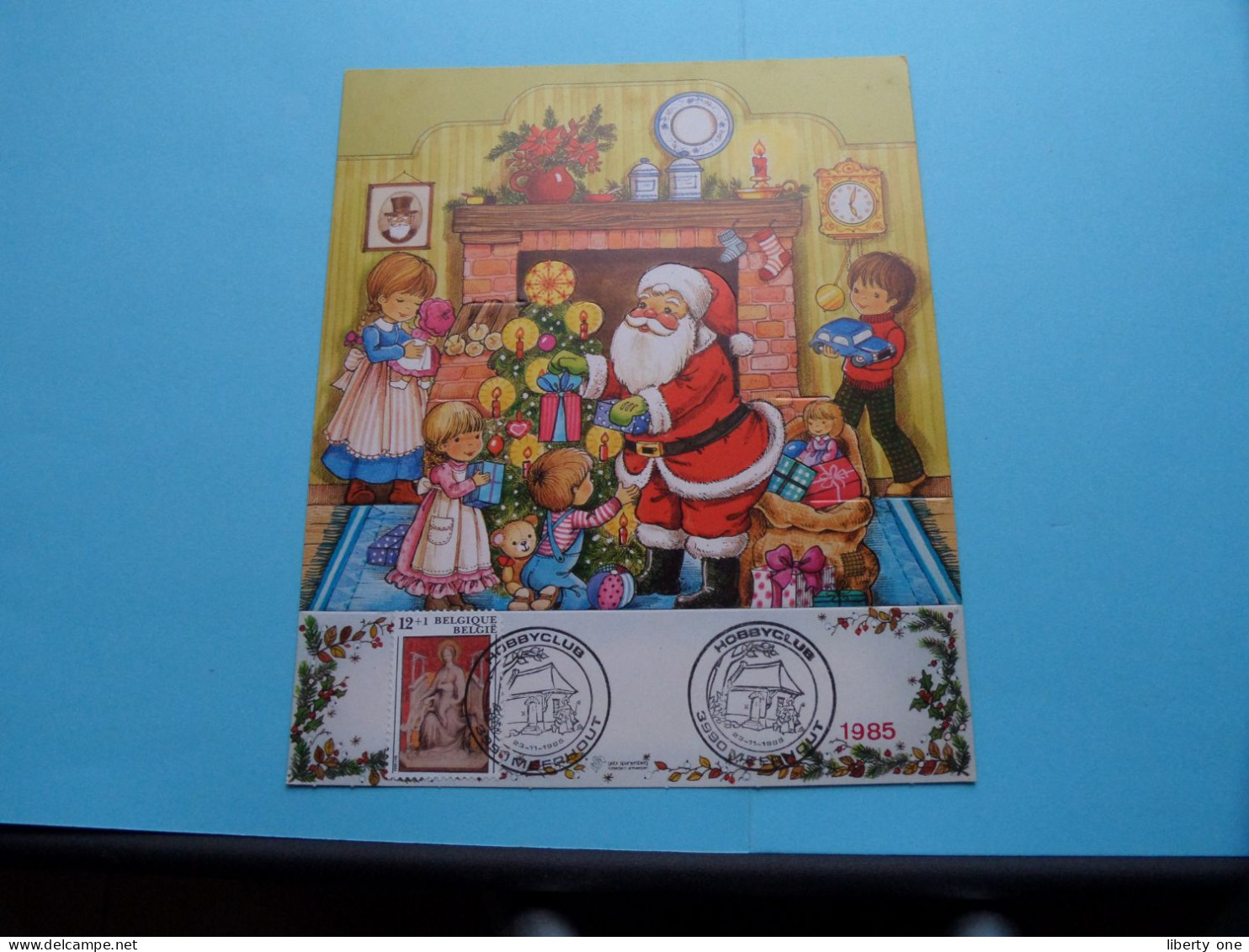 Hobbyclub MEERHOUT 23-11-1985 >>> Kerstmis Kaart Formaat 16,5 X 20 Cm. ( Zie / Voir SCANS Voor Detail ) ! - Privé- & Lokale Post [PR & LO]