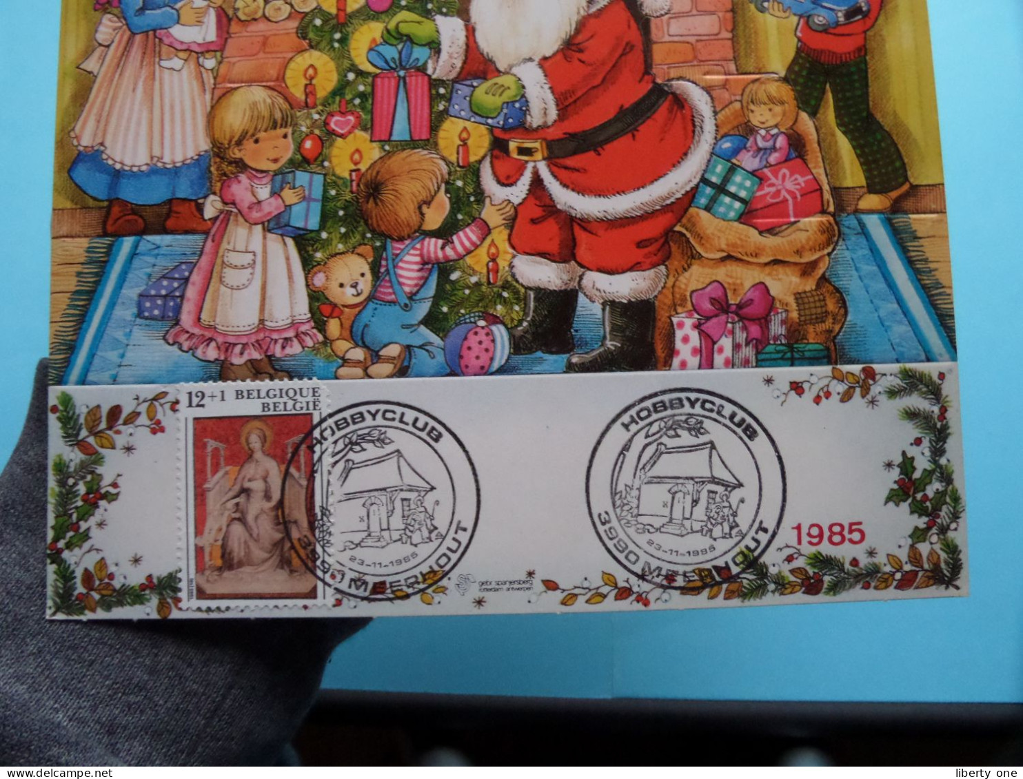 Hobbyclub MEERHOUT 23-11-1985 >>> Kerstmis Kaart Formaat 16,5 X 20 Cm. ( Zie / Voir SCANS Voor Detail ) ! - Posta Privata & Locale [PR & LO]