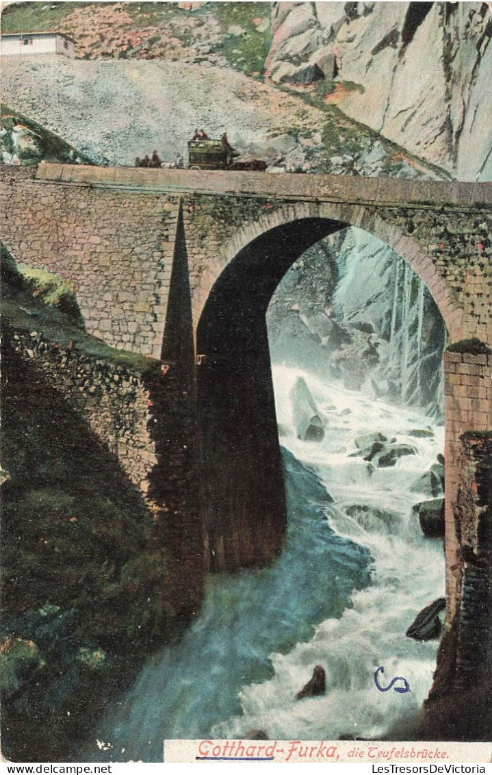 ARTS - Peintures Et Tableaux - Gotthard Furka - Le Pont Du Diable - Carte Postale Ancienne - Paintings