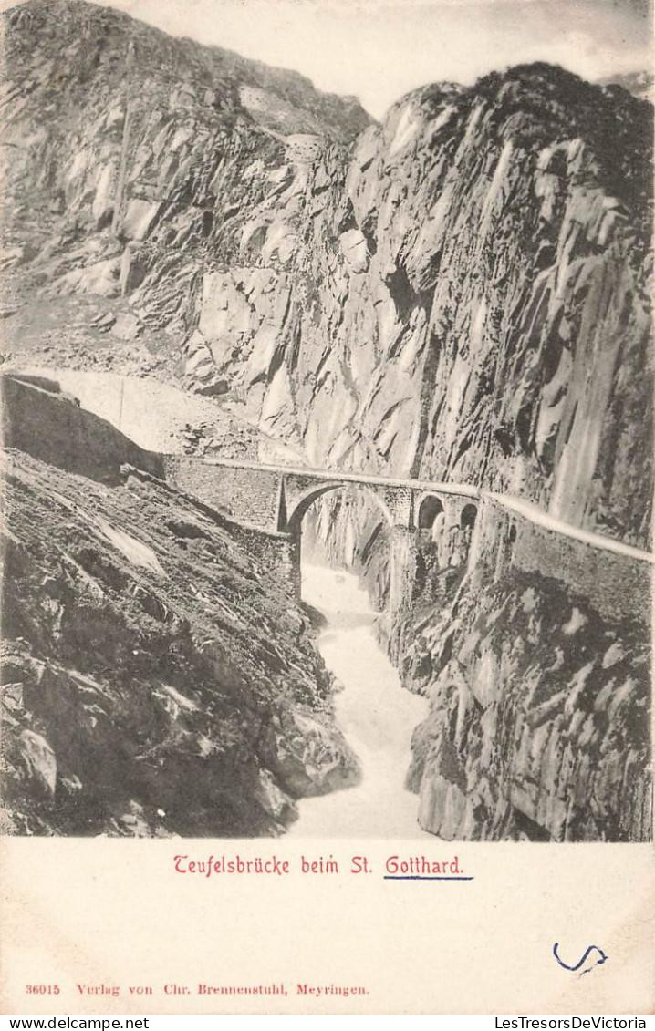 BATIMENTS ET ARCHITECTURE - Vue Sur Le Pont Du Diable Près De Saint Gotthard - Carte Postale Ancienne - Ponts