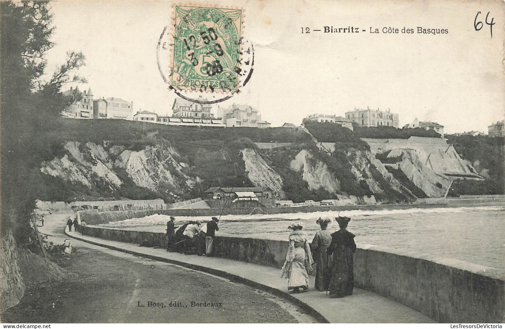 FRANCE - Biarritz - La Côte Des Basques - Carte Postale Ancienne - Biarritz