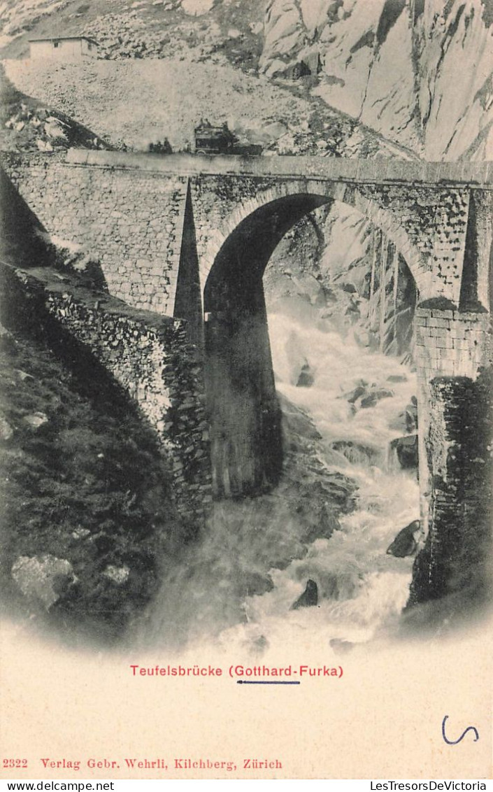 SUISSE - Furka - Gotthard - Vue Sur Le Pont Du Diable - Carte Postale Ancienne - Autres & Non Classés