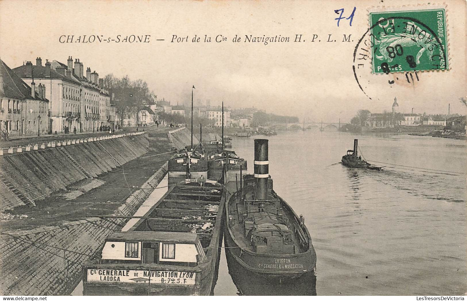 FRANCE - Chalon Sur Saône - Port De La Cie De Navigation - Carte Postale Ancienne - Chalon Sur Saone