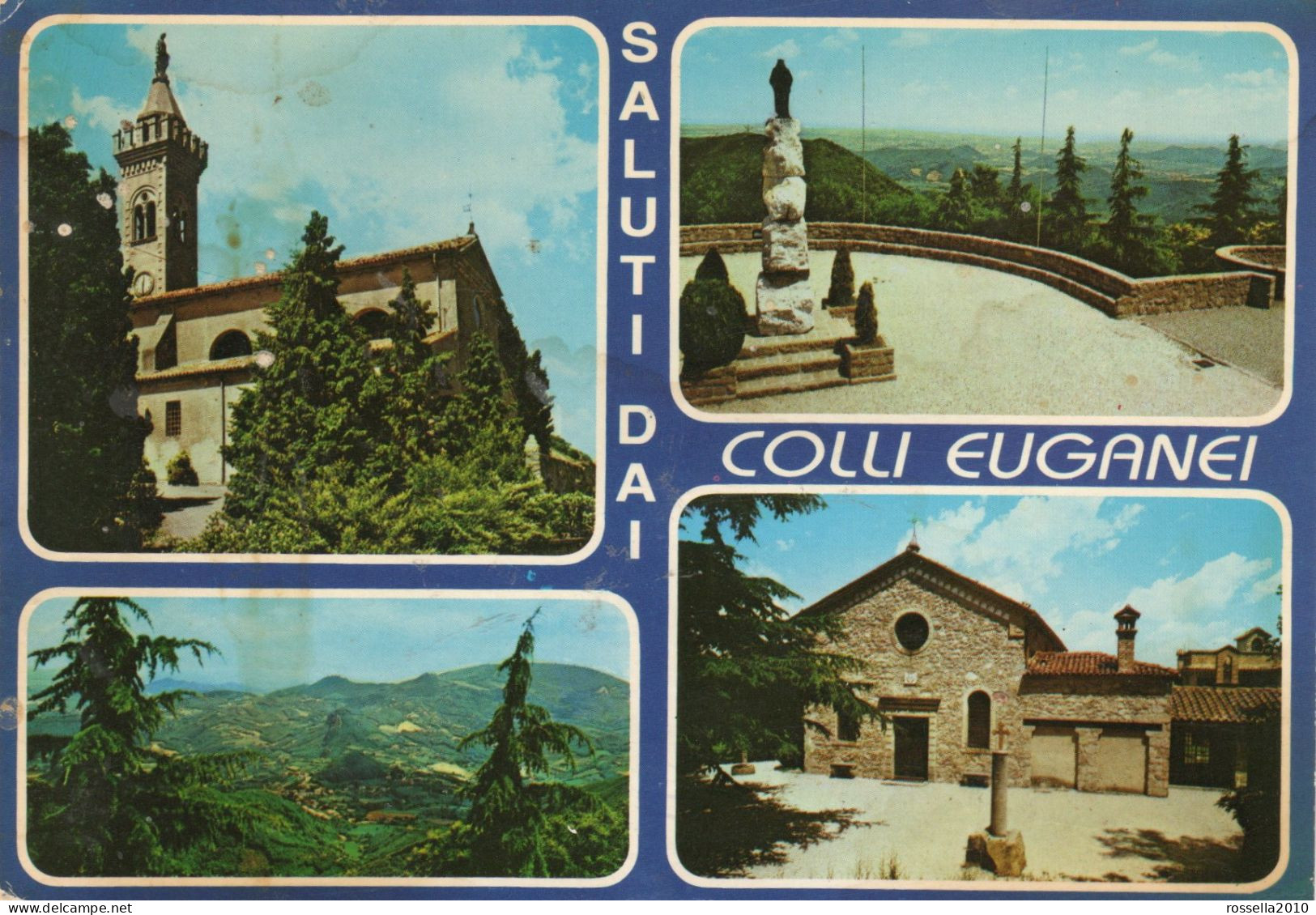 Cartolina VG ITALIA PADOVA COLLI EUGANEI SALUTI VEDUTINE Italy Postcard Ansichtskarten Carte Postale - Saluti Da.../ Gruss Aus...