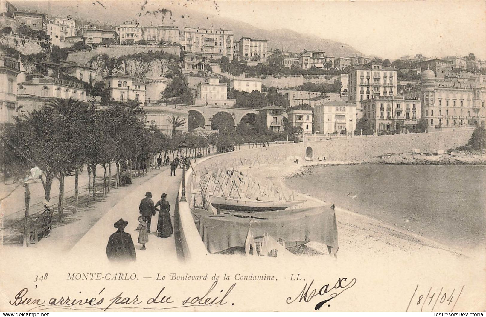 MONACO - Monte Carlo - Vue Sur Le Boulevard De La Condamine - Animé - LL - Carte Postale Ancienne - Monte-Carlo