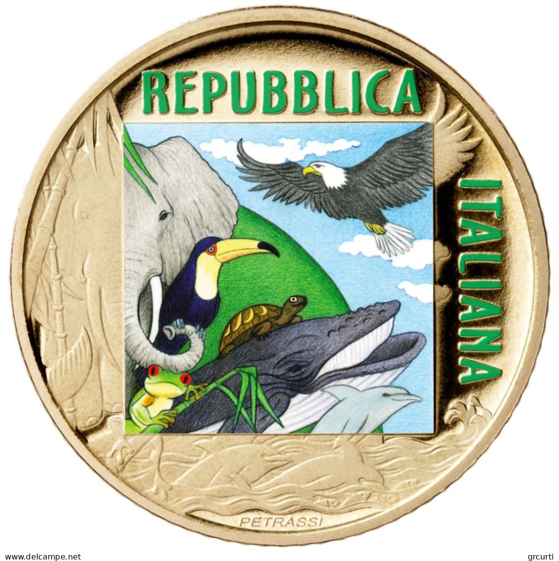 Italia - 5 Euro 2023 - Mondo Sostenibile - Animali In Via Di Estinzione - Elefante Africano -  N# 377301 - UC# 297 - Italie