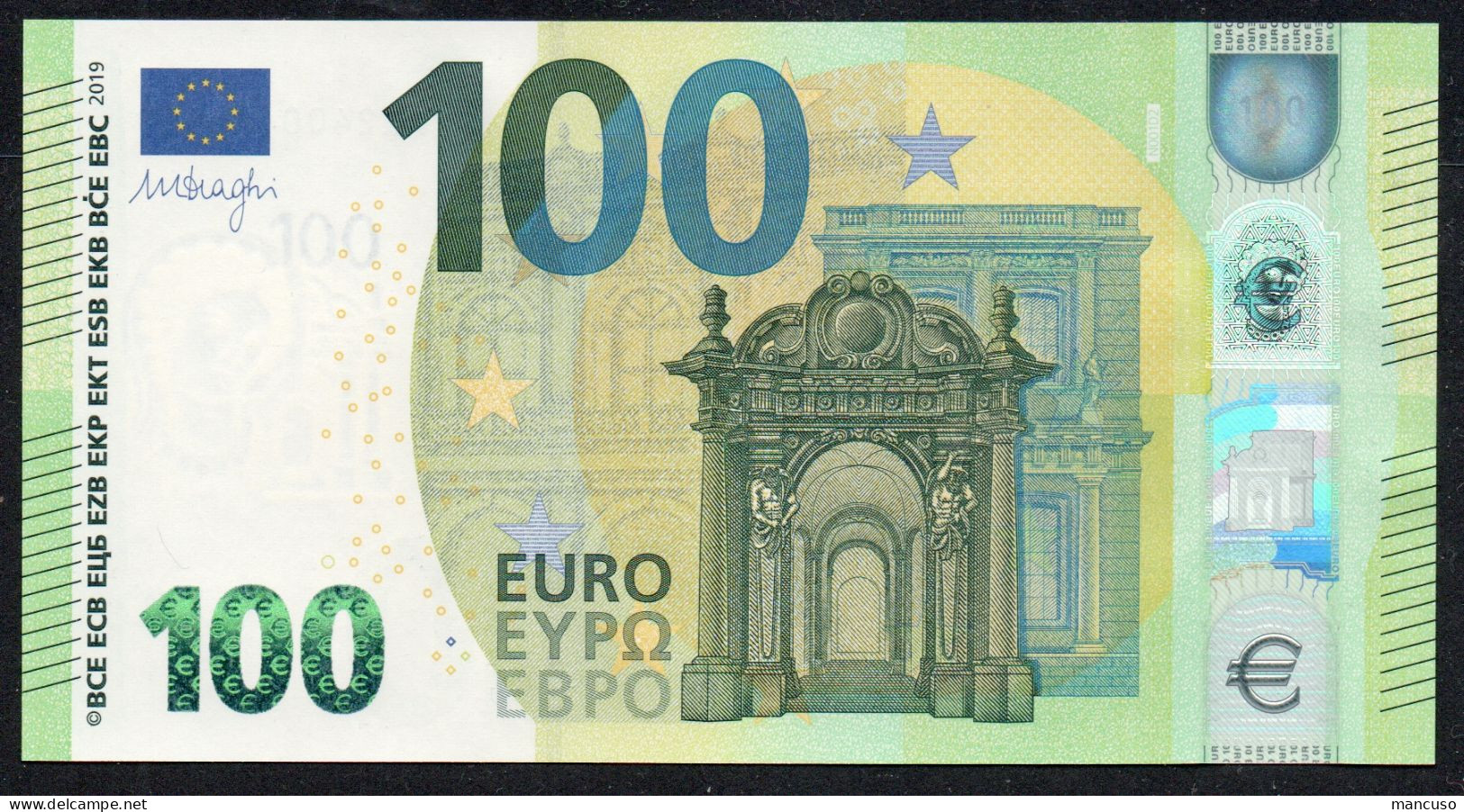 100 EURO AUSTRIA  NZ  N001  -   DRAGHI   UNC - 100 Euro