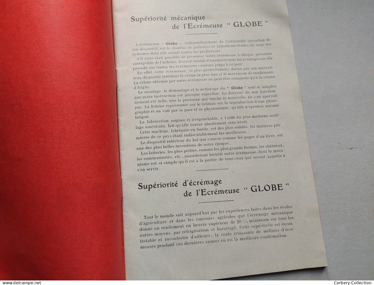 Ancienne Publicité Écrémeuse à Main Globe Livre Instruction Et Livre D'Or - Supplies And Equipment