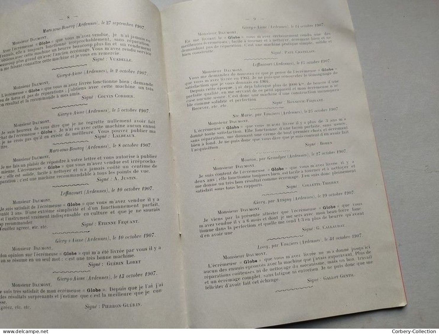 Ancienne Publicité Écrémeuse à Main Globe Livre Instruction Et Livre D'Or - Supplies And Equipment