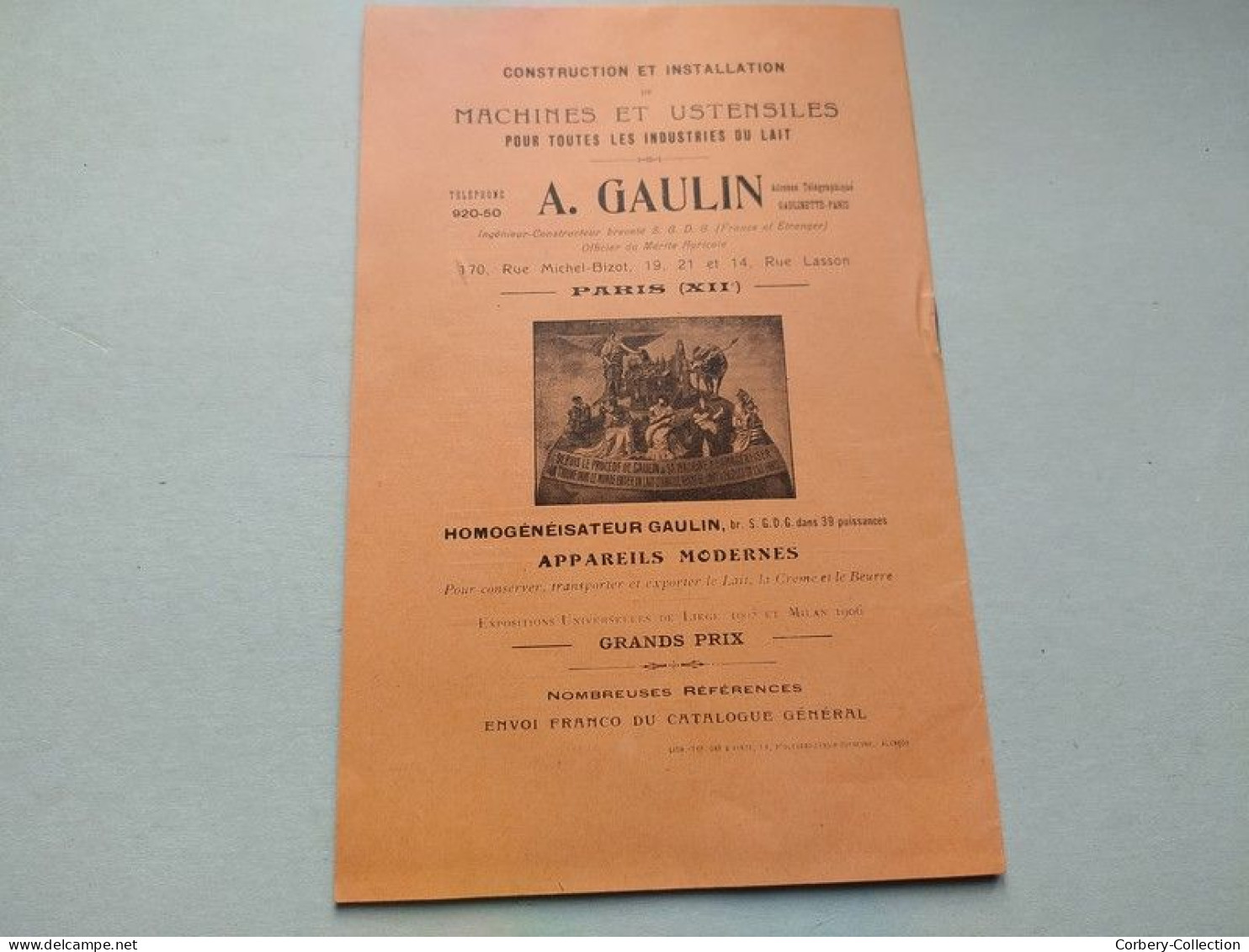 Ancienne Publicité Écrémeuse à Main Globe Livre Instruction et Livre d'Or