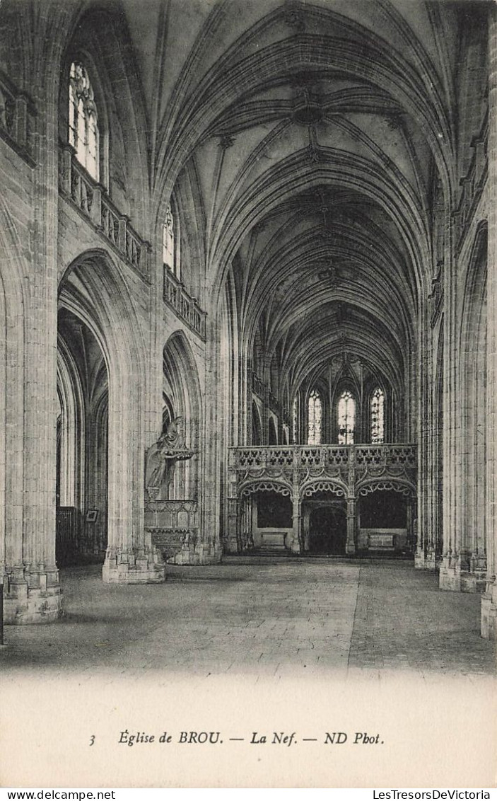 FRANCE - Bourg En Bresse - Eglise De Brou - La Nef - ND Phot - Carte Postale Ancienne - Brou Church
