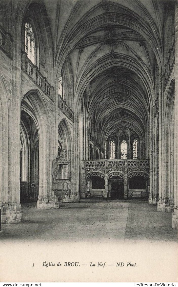 FRANCE - Bourg En Bresse - Eglise De Brou - La Nef - ND Phot - Carte Postale Ancienne - Eglise De Brou