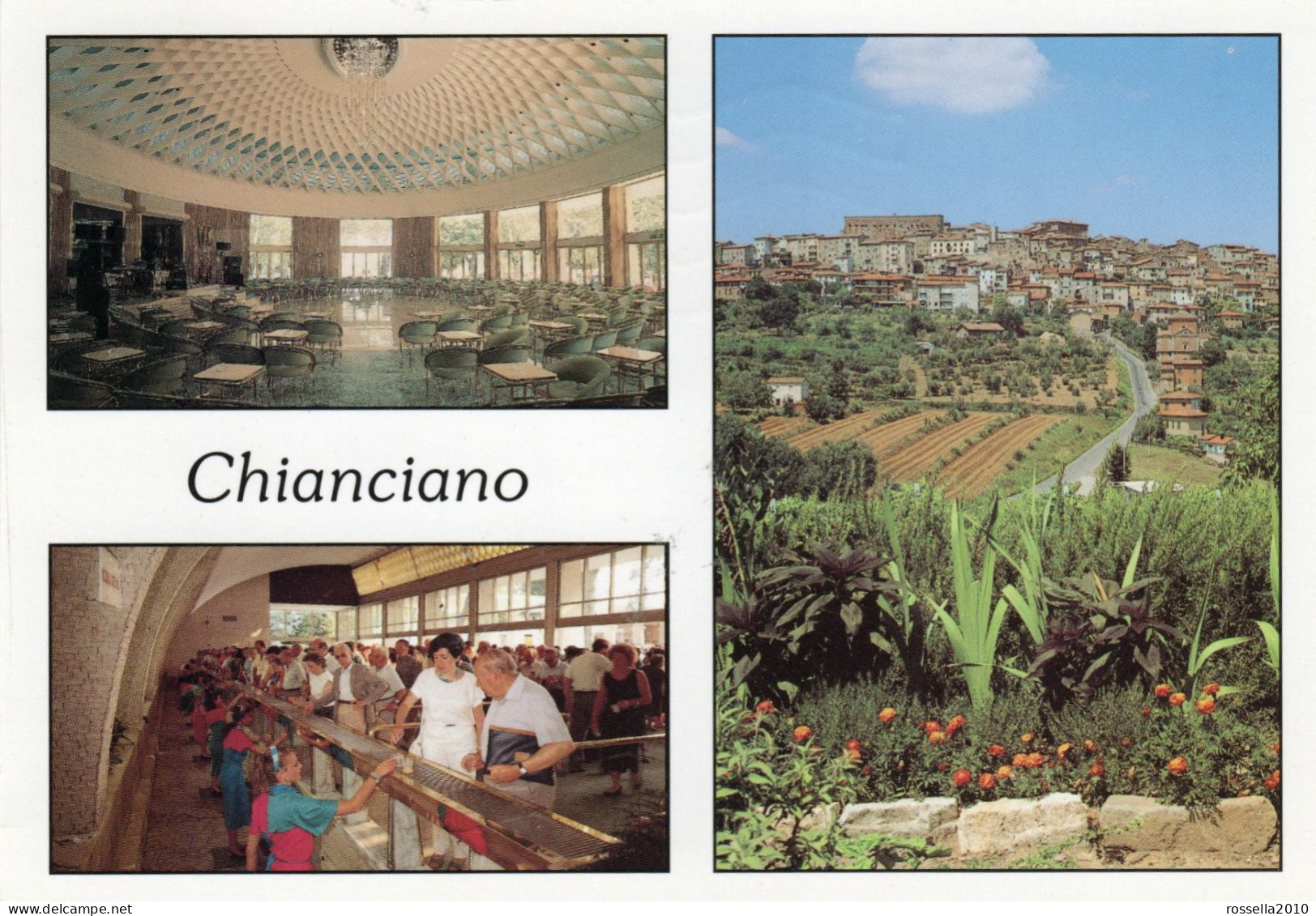 Cartolina 1998 ITALIA  SIENA CHIANCIANO TERME SALUTI VEDUTINE Italy Postcard Ansichtskarten Carte Postale - Saluti Da.../ Gruss Aus...