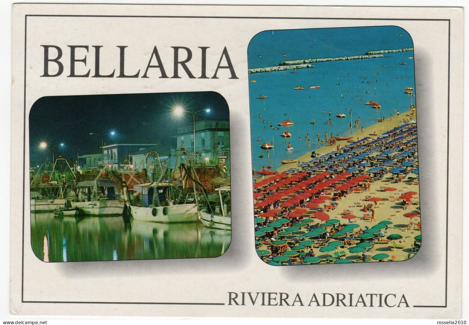 Cartolina 1998 ITALIA  RIMINI BELLARIA SALUTI VEDUTINE Italy Postcard Ansichtskarten Carte Postale - Saluti Da.../ Gruss Aus...