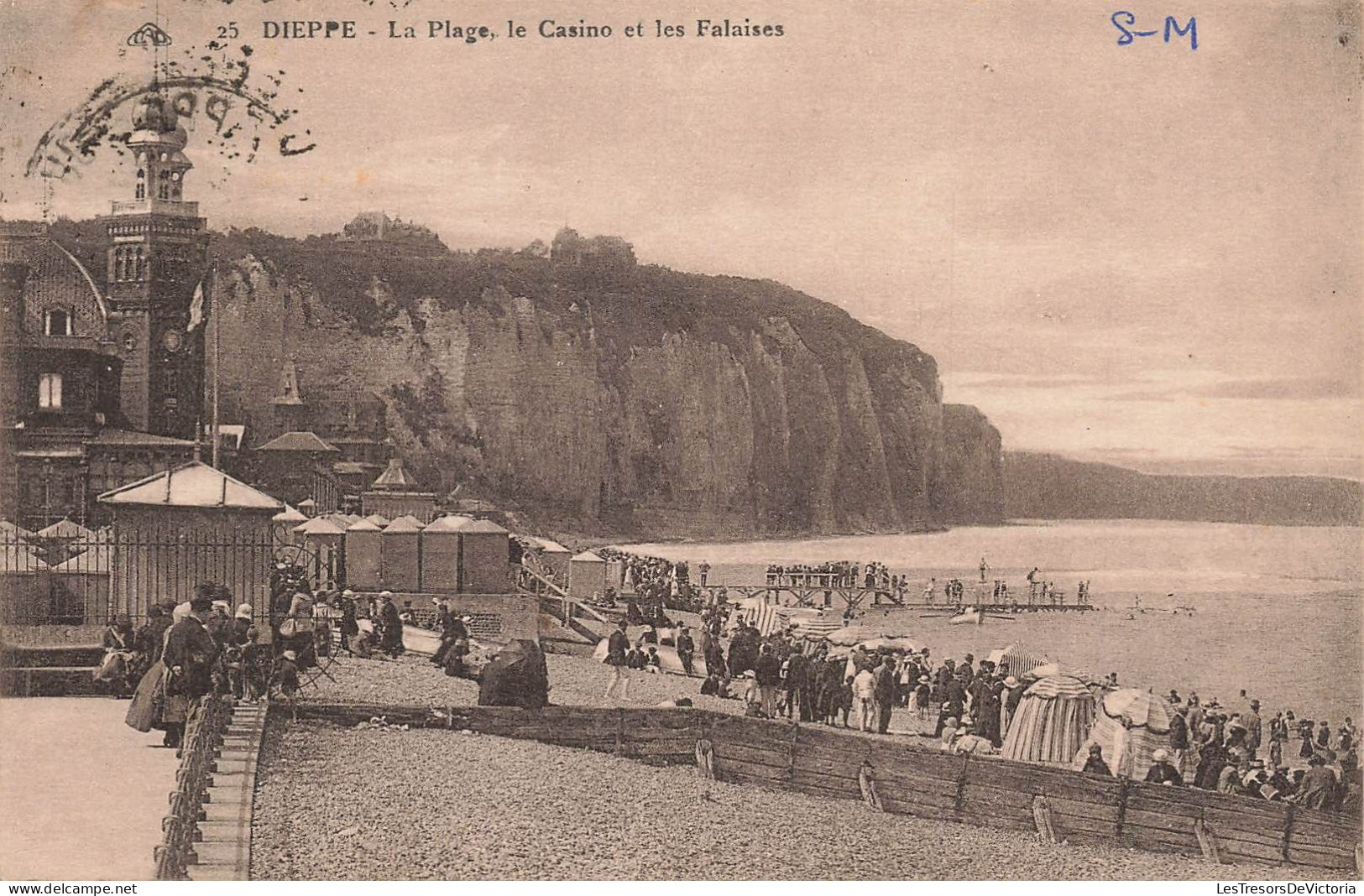 FRANCE - Dieppe - La Plage - Le Casino Et Les Falaises - Carte Postale Ancienne - Dieppe