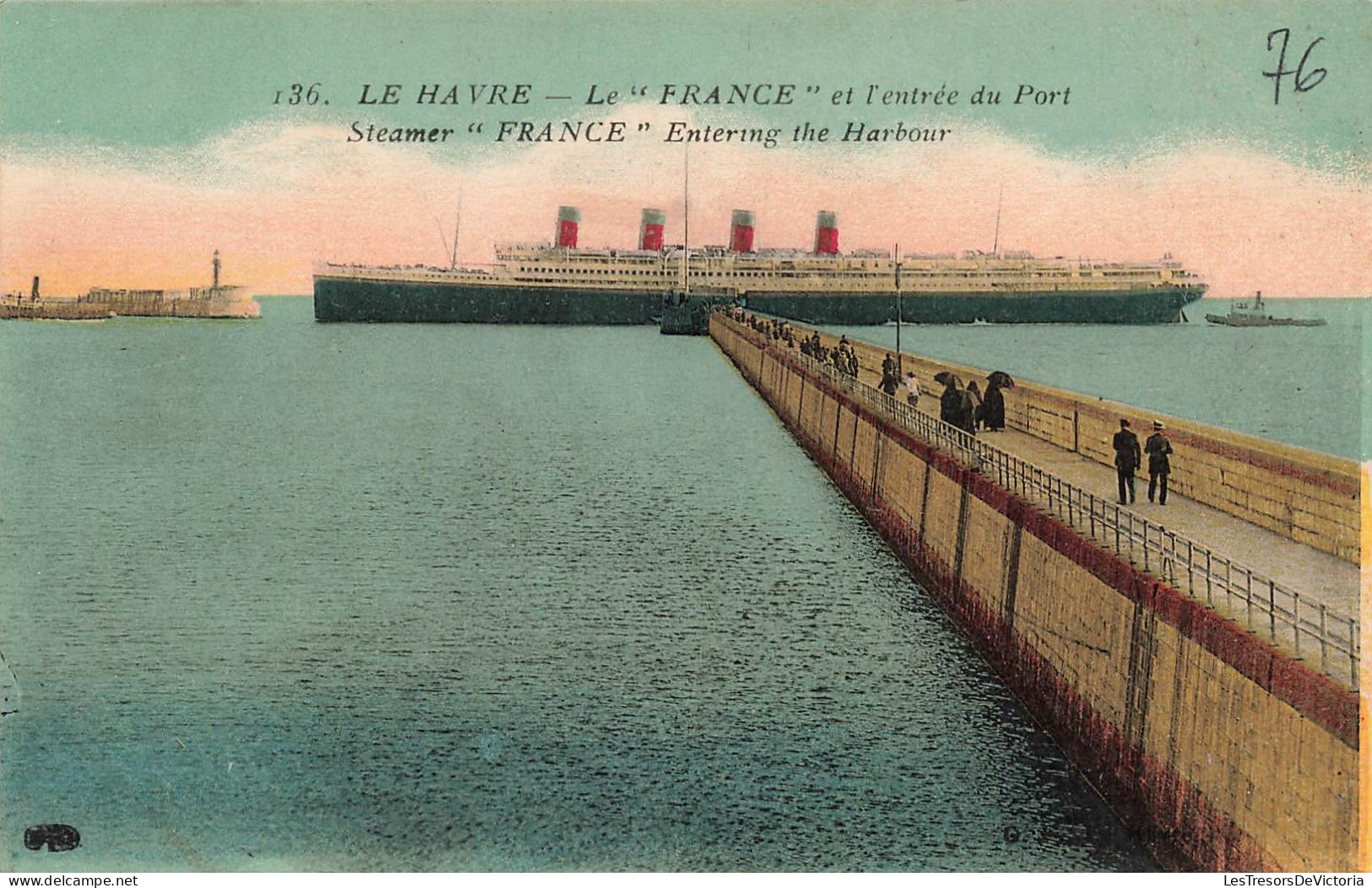 FRANCE - Le Havre - Le France Et L'entrée Du Port - Carte Postale Ancienne - Unclassified