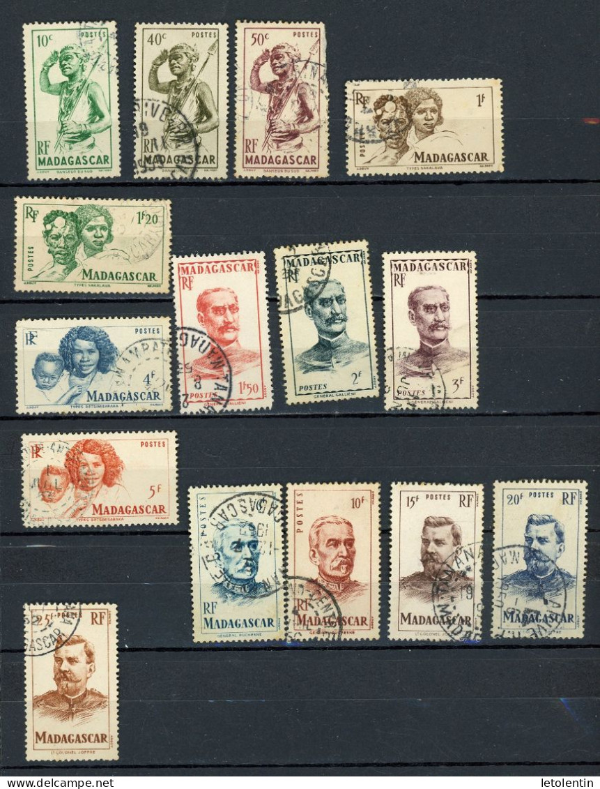 MADAGASCAR (RF) - DIVERS - N° Yvert 300+302+303+306/310+312/318 Obli. - Used Stamps