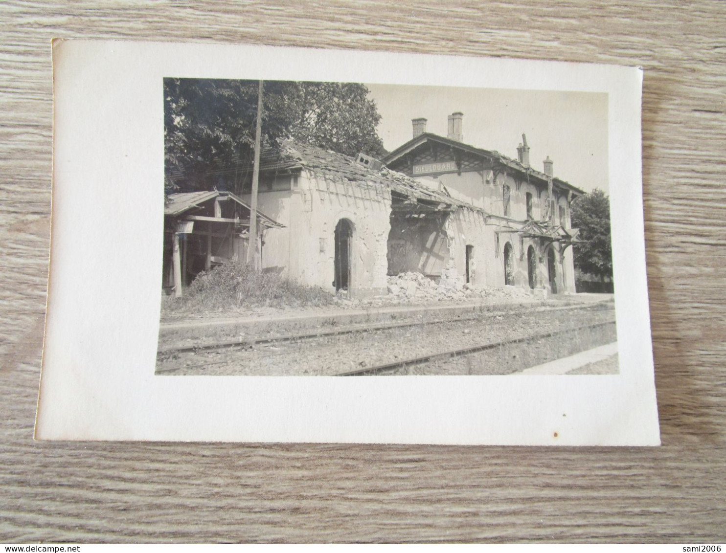 CPA PHOTO 54 DIEULOUARD GARE BOMBARDEE GUERRE 1914-18 - Dieulouard