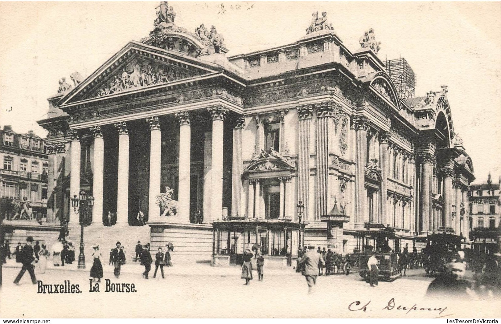 BELGIQUE - Bruxelles - Vue Générale De La Bourse - Animé - Carte Postale Ancienne - Monumenti, Edifici