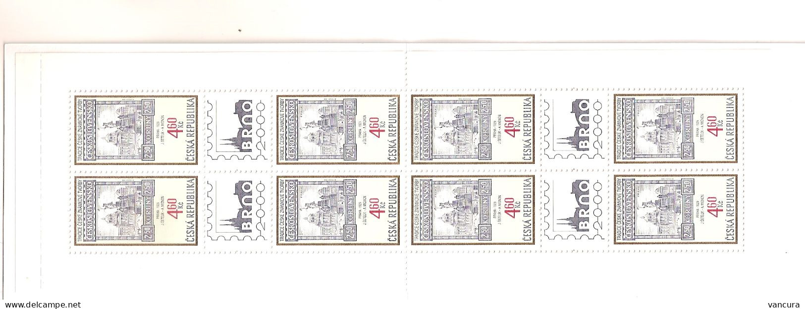 Booklet 204 Czech Republic Czech Stamp Design 1999 National Museum In Prague And The Statue Of St Wenceslas - Ongebruikt