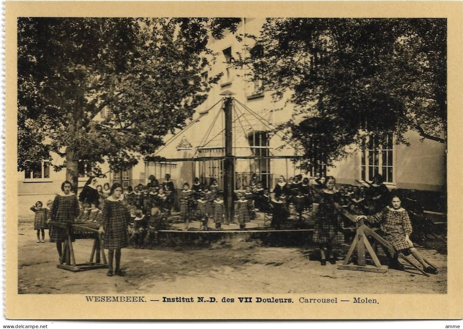 Wezembeek - Wesembeek * (CPM) Institut Notre Dame Des VII Douleurs - Carrousel - Molen - Wezembeek-Oppem