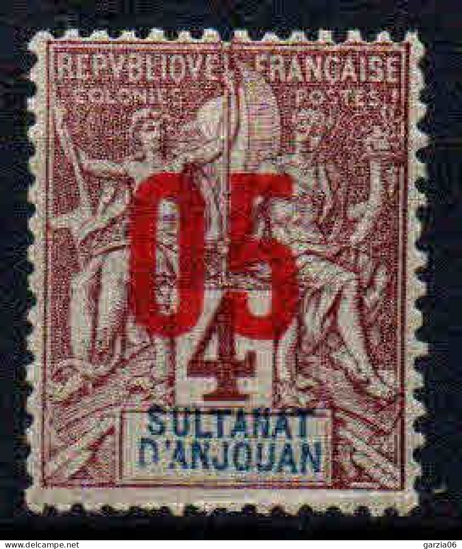 Anjouan - 1912 -  Type Sage Surch  - N° 21  -  Neuf * - Unused Stamps