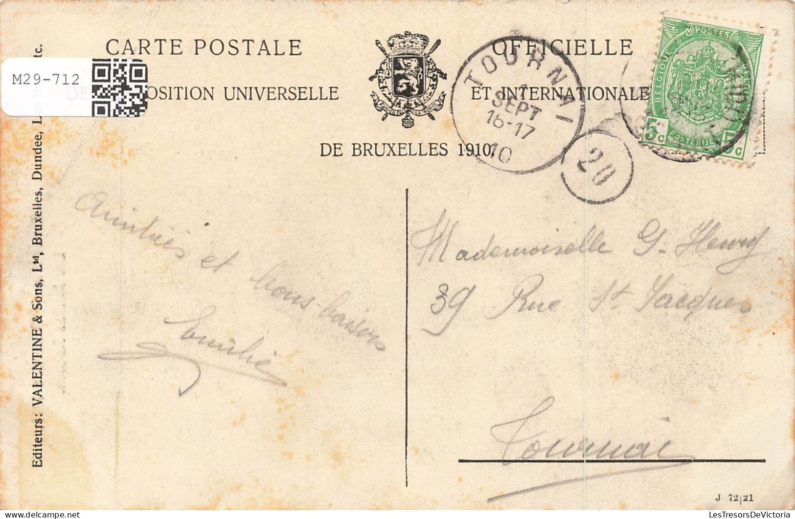 BELGIQUE - Bruxelles - Expositions De Bruxelles 1910 - Les Jardins Suisses - Carte Postale Ancienne - Weltausstellungen