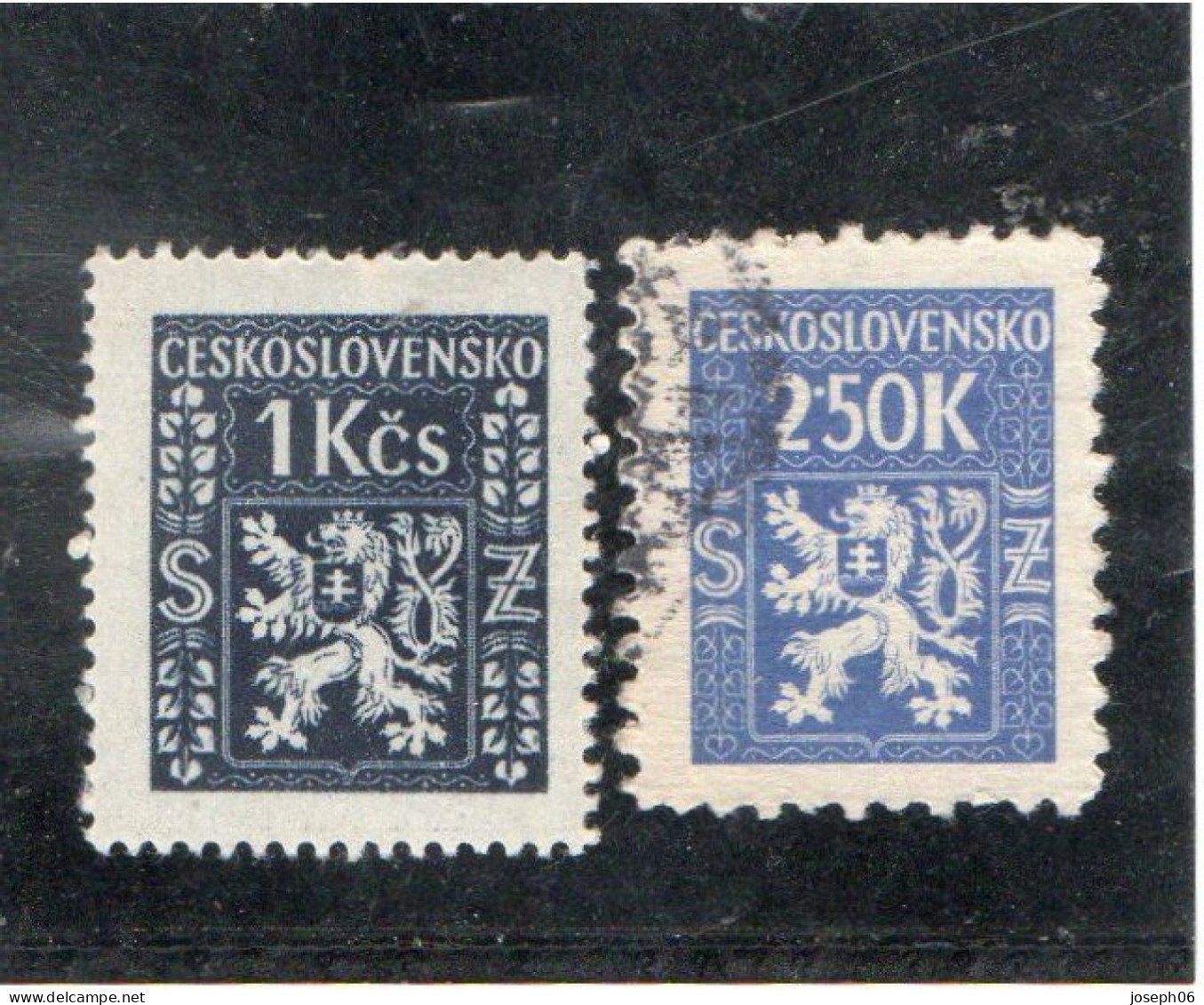 TCHECOSLOVAQUIE   1946  Taxe  Y.T. N° 1  à  7  Incomplet  NEUF **  Trace De Charnière - Timbres-taxe