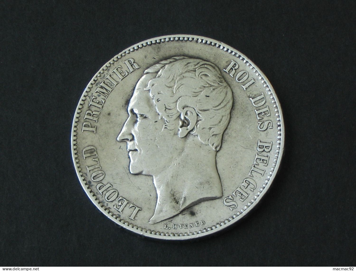 BELGIQUE - 5 Francs 1851  Leopold Premier I Roi Des Belges - L'union Fait La Force   **** EN ACHAT IMMEDIAT **** - 5 Francs