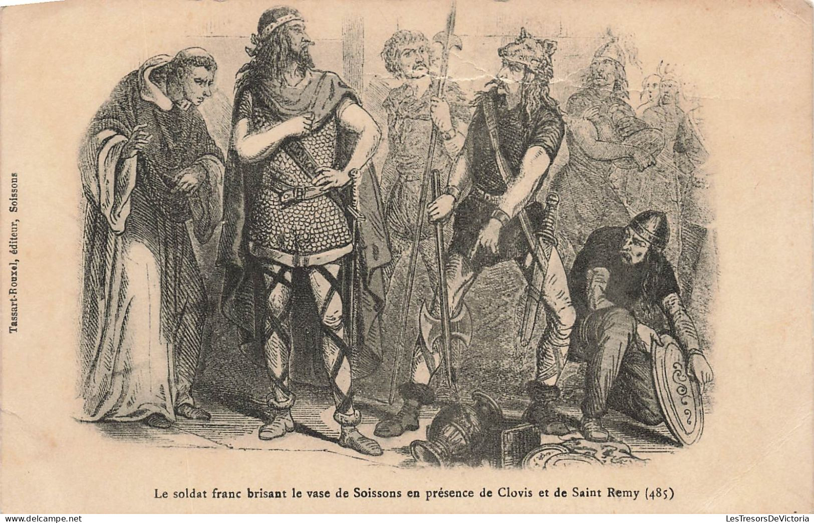 ARTS - Tableau - Le Soldat Franc Brisant Le Vase De Soissons En Présence De Clovis Et De Saint R- Carte Postale Ancienne - Paintings