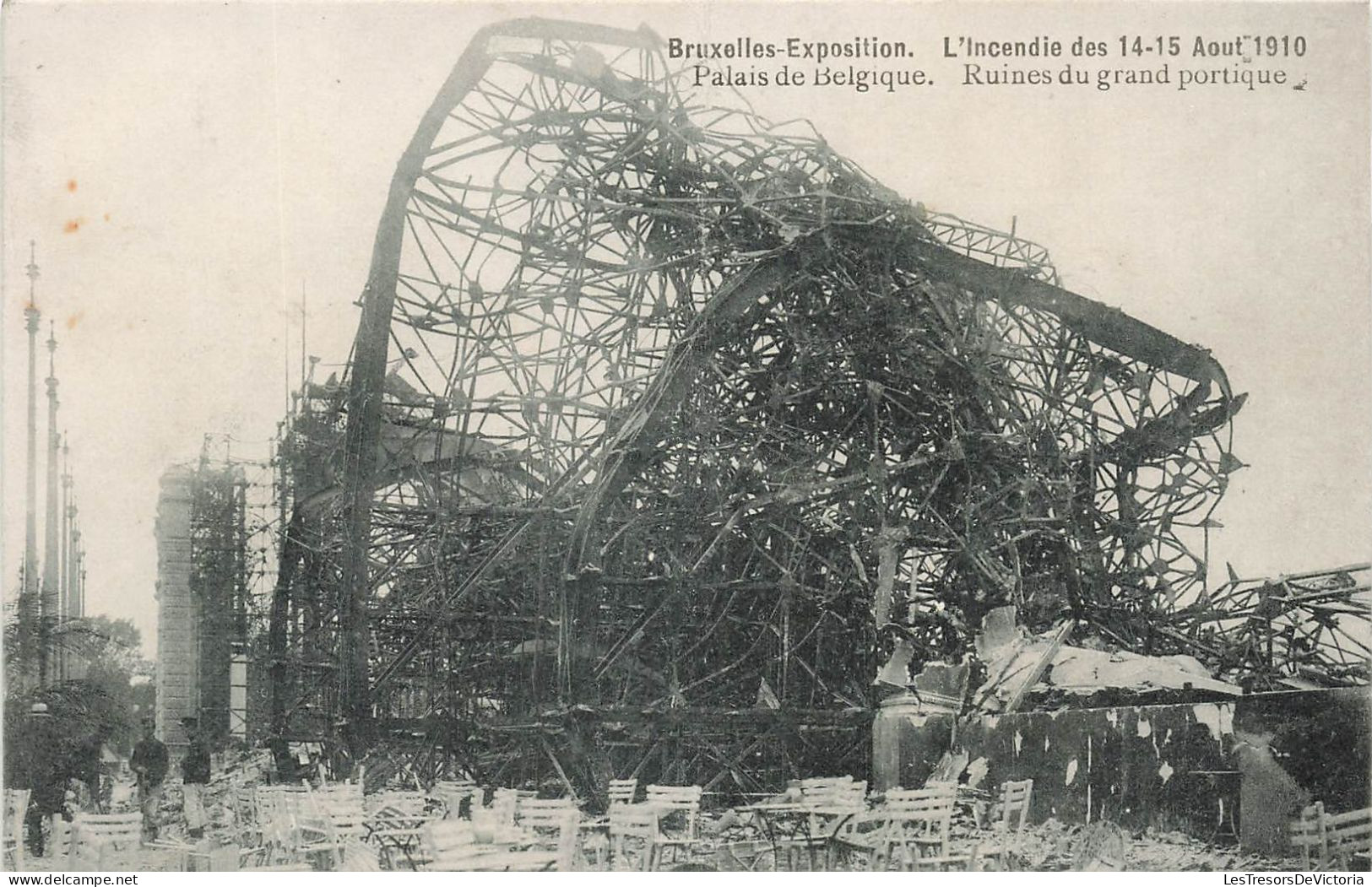 BELGIQUE - Bruxelles - Exposition - L'incendie Des 14-15 Août 1910 - Palais De Belgique - Carte Postale Ancienne - Sonstige & Ohne Zuordnung