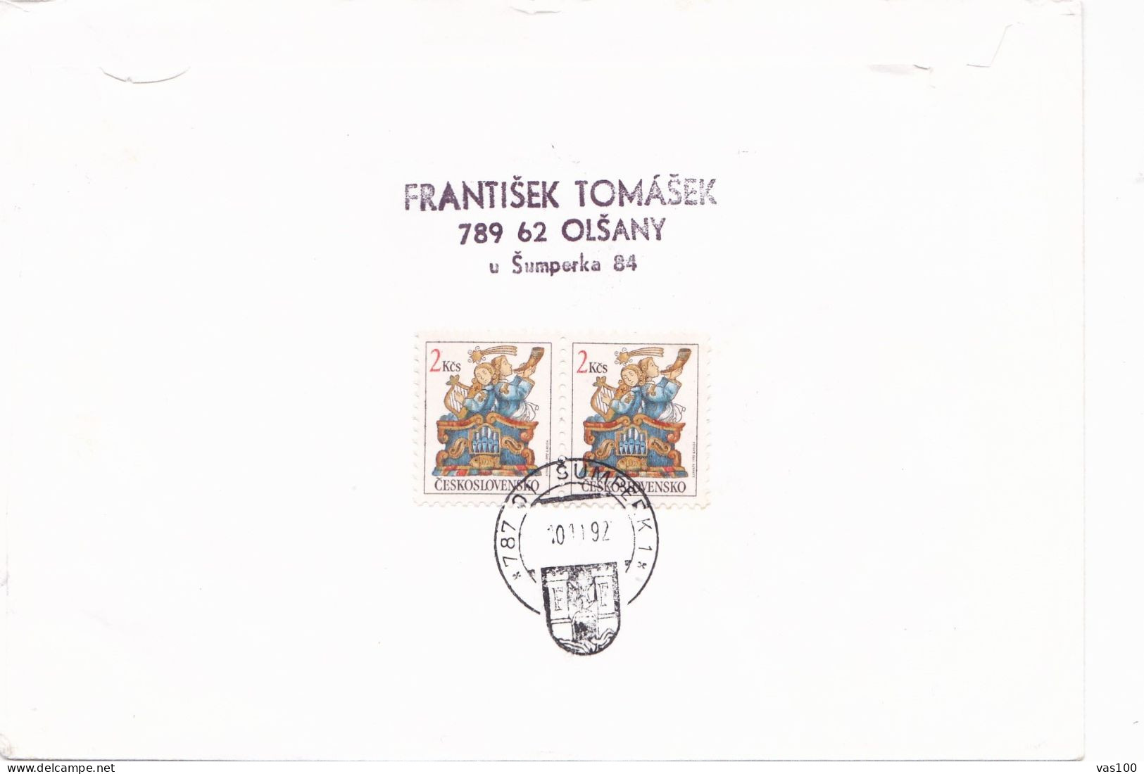 THE MUSIC COVERS FDC  CIRCULATED 1992 Tchécoslovaquie - Storia Postale