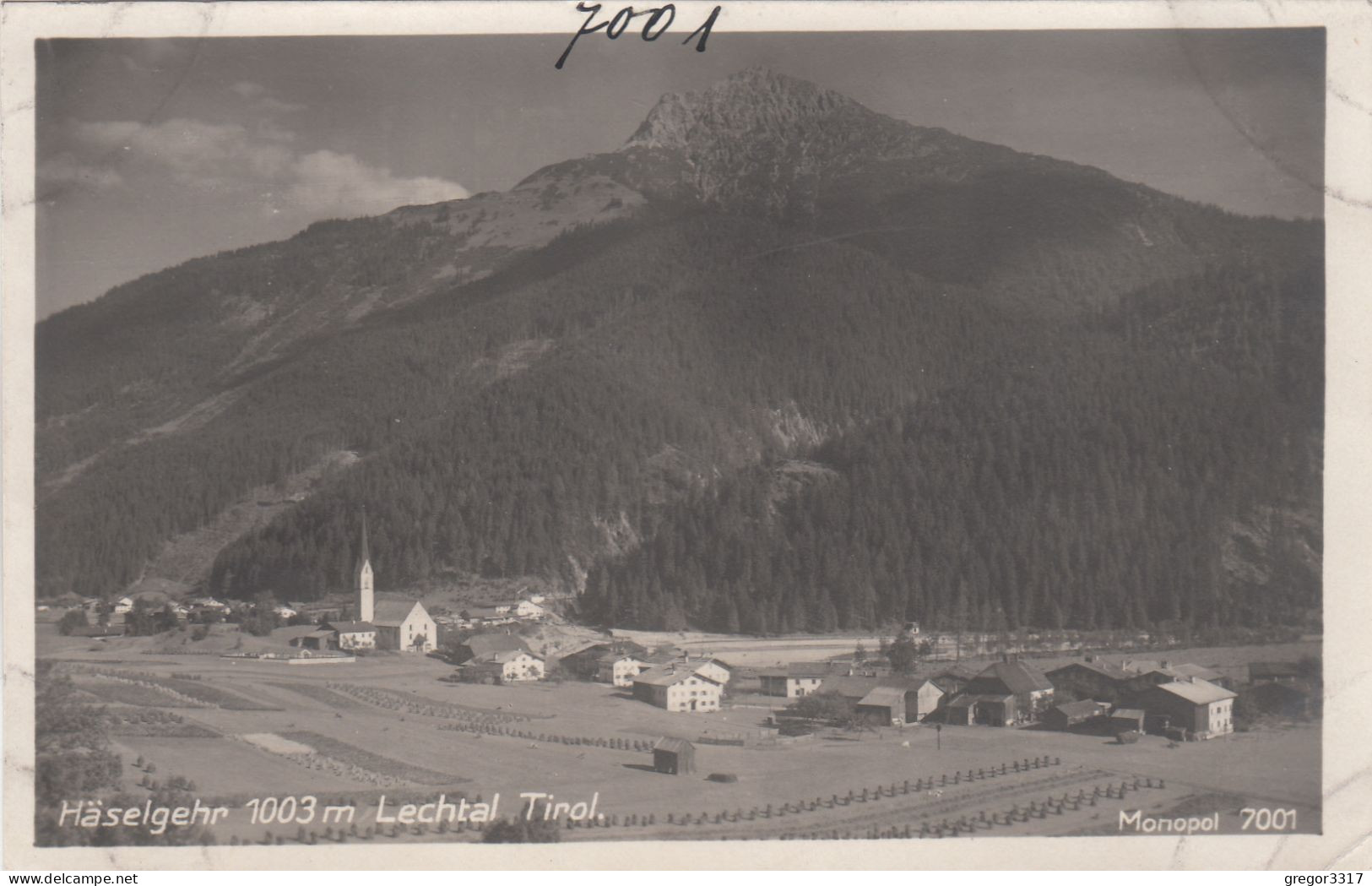 E2281) HÄSELGEHR 1003m Lechtal - Tirol - Tolle Sehr Alte FOTO AK  Monopol 7001 - Lechtal