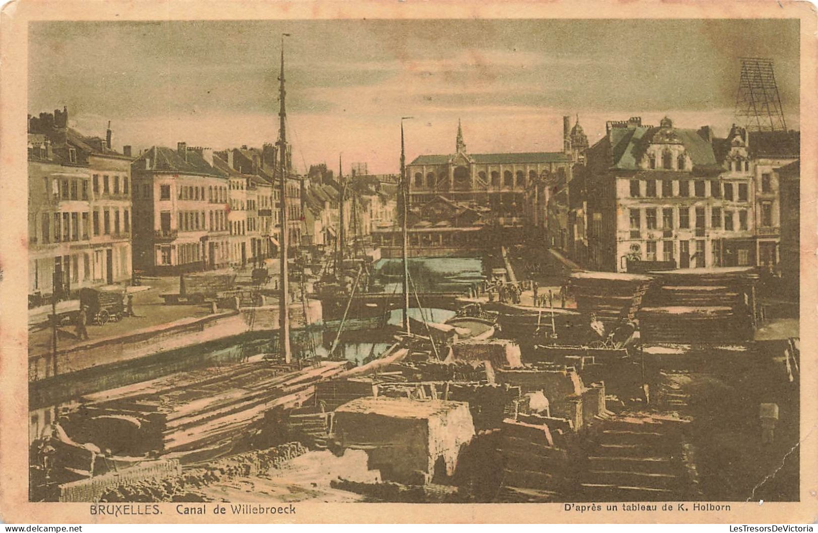 BELGIQUE - Bruxelles - Canal De Willebroeck - D'après Un Tableau De K. Holborn - Carte Postale Ancienne - Andere & Zonder Classificatie