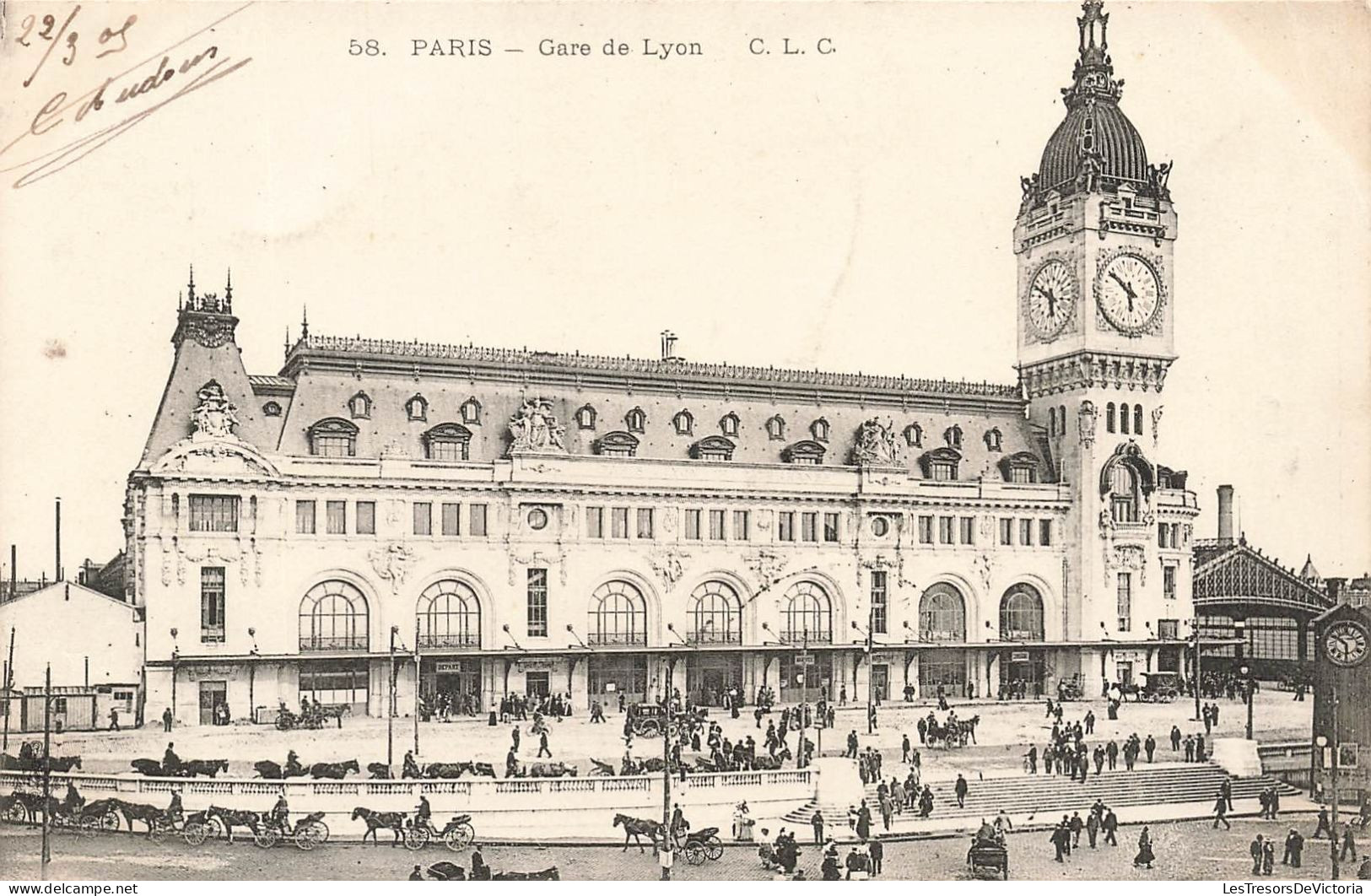 FRANCE - Paris - Vue Générale De La Gare De Lyon - Animé - C.L.C. - Carte Postale Ancienne - Pariser Métro, Bahnhöfe