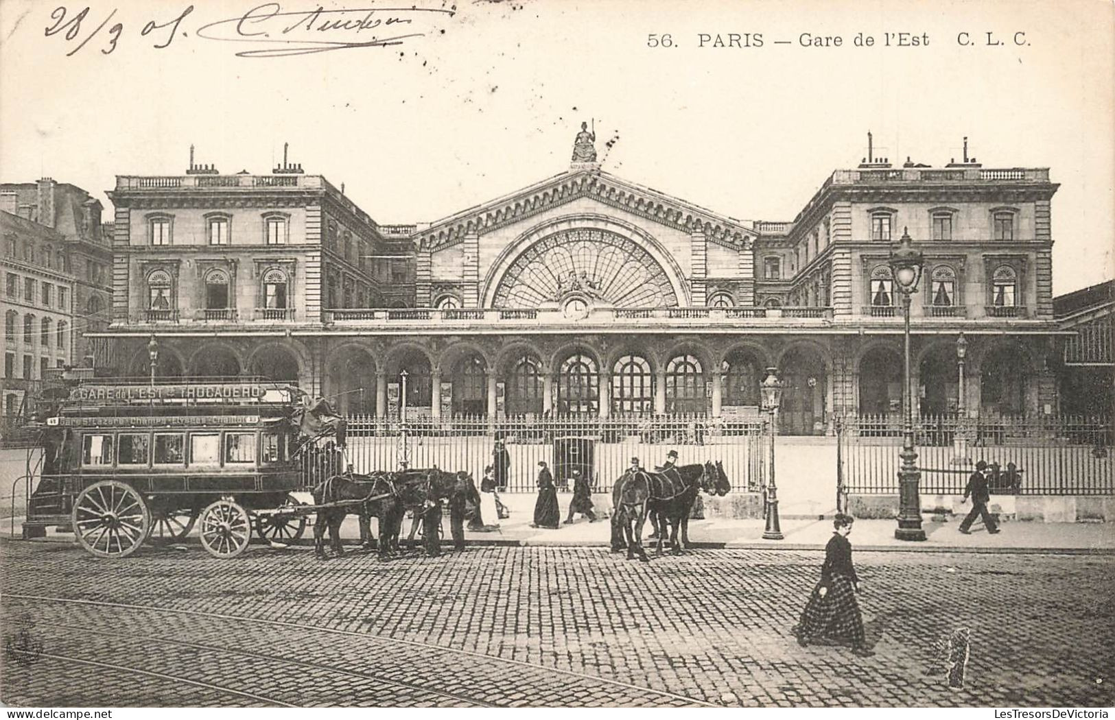 FRANCE - Paris - Vue Générale De La Gare De L'Est - C.L.C - Carte Postale Ancienne - Métro Parisien, Gares
