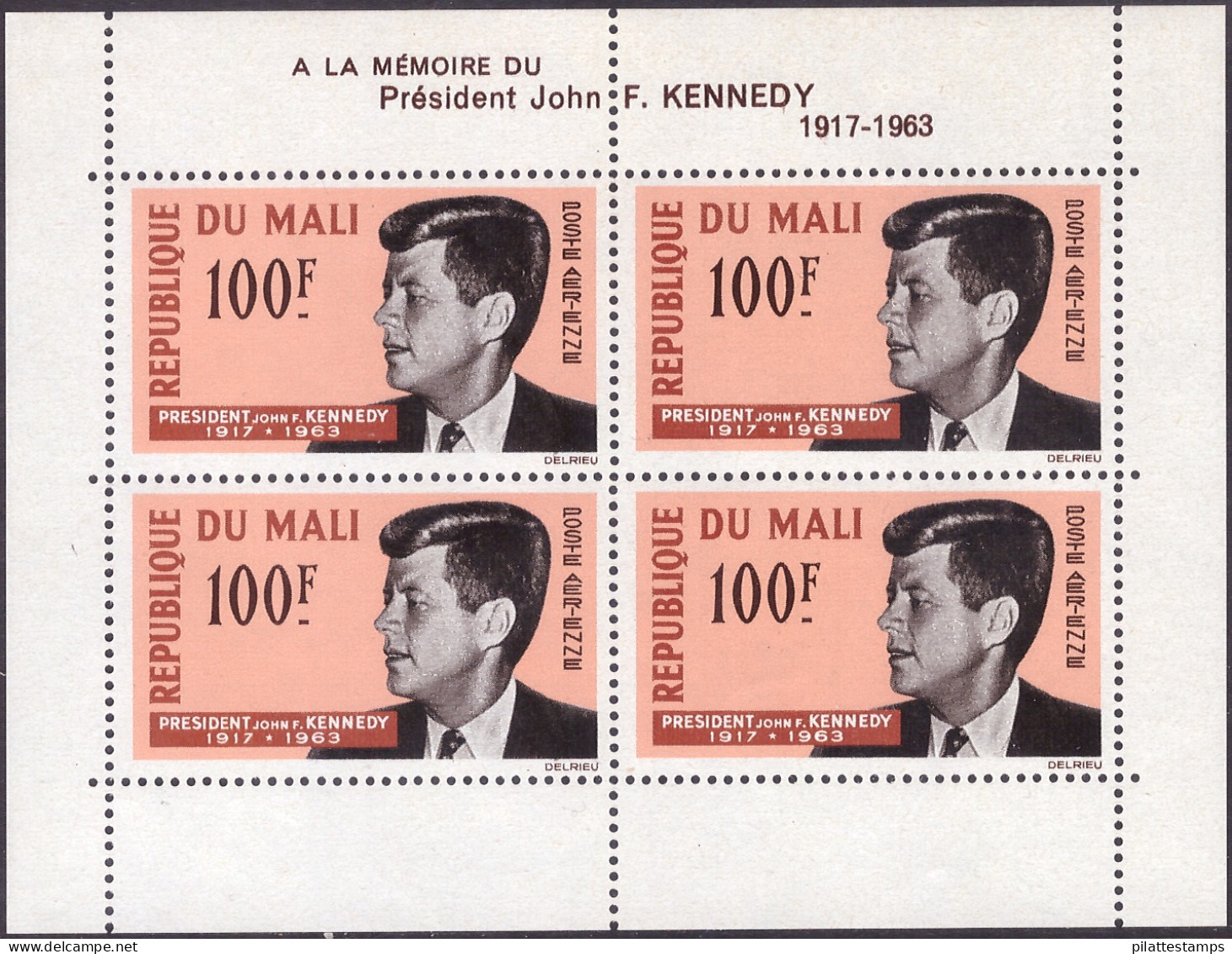 1964** Mort De Kennedy 10 Blocs - Non Classés