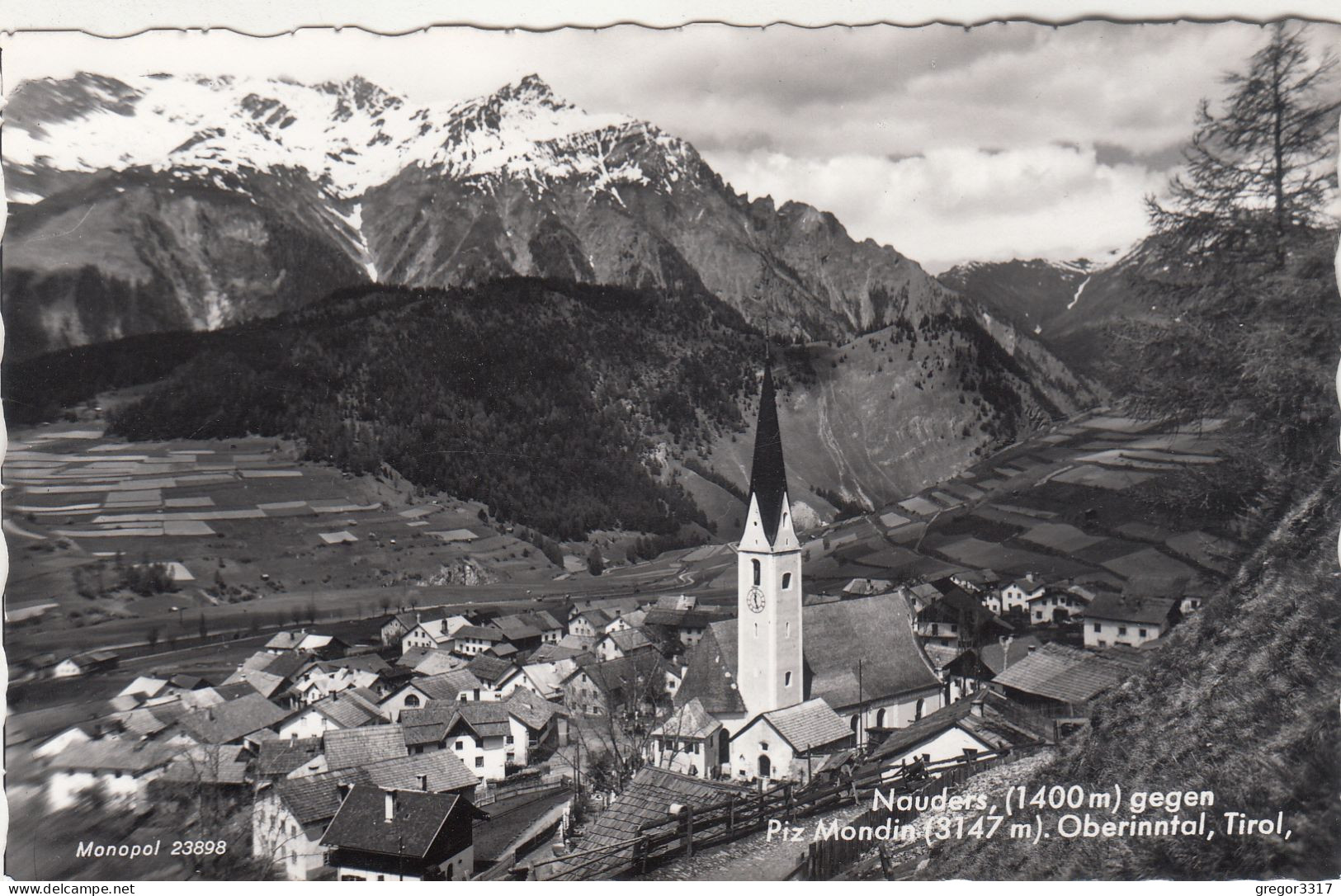 E2290) NAUDERS - 1400m Gegen Piz Mondin - Oberinntal - MONOPOL FOTO AK 23898 - Nauders