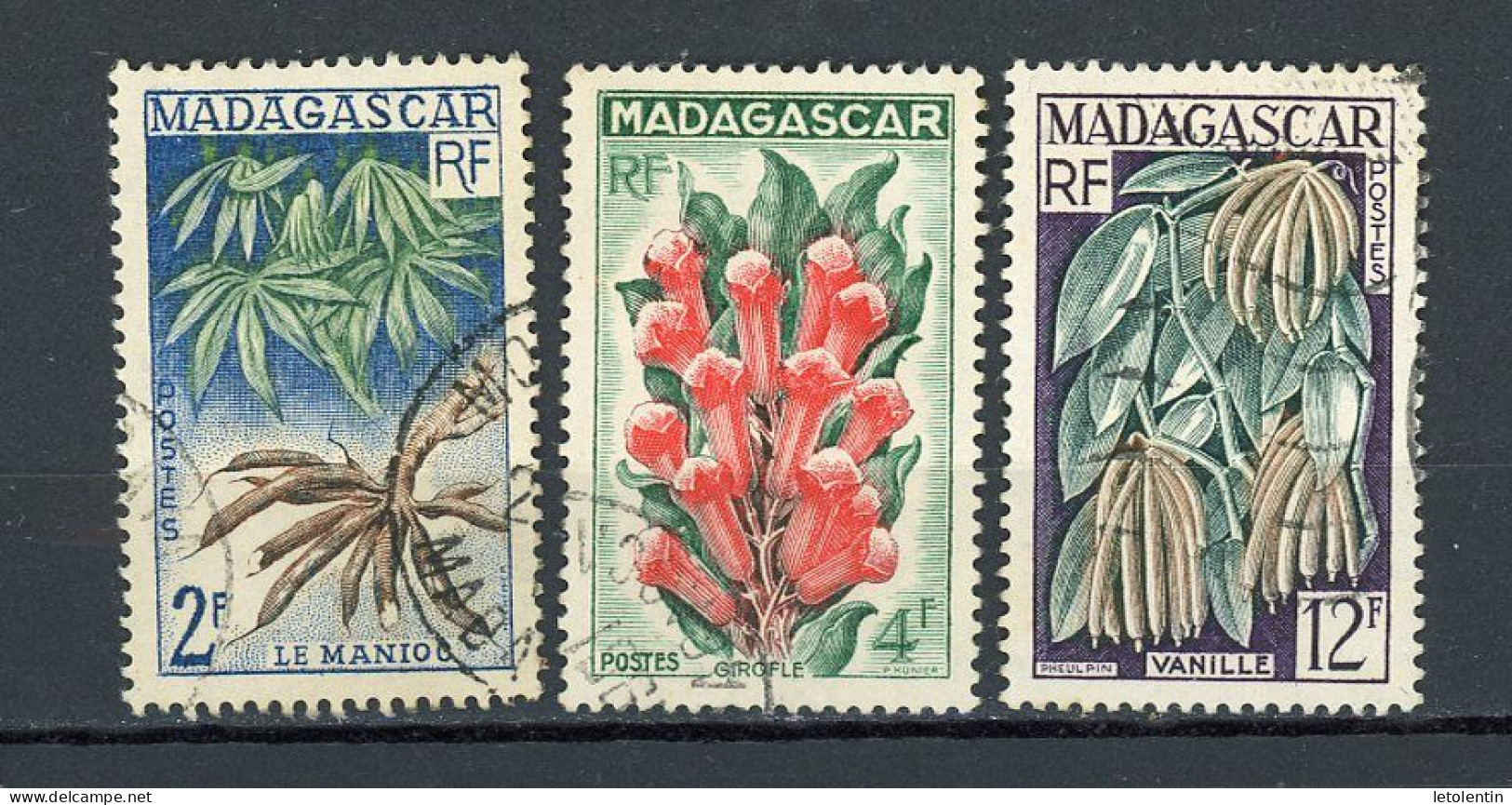 MADAGASCAR (RF) : VANILLE   - Yvert N° 332/334 Obli - Gebraucht