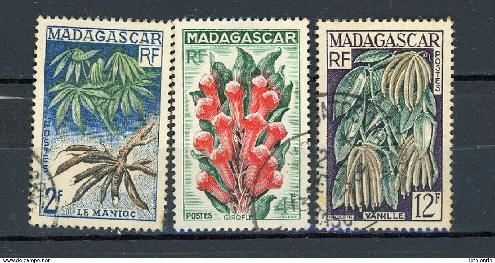 MADAGASCAR (RF) : VANILLE   - Yvert N° 332/334 Obli - Used Stamps