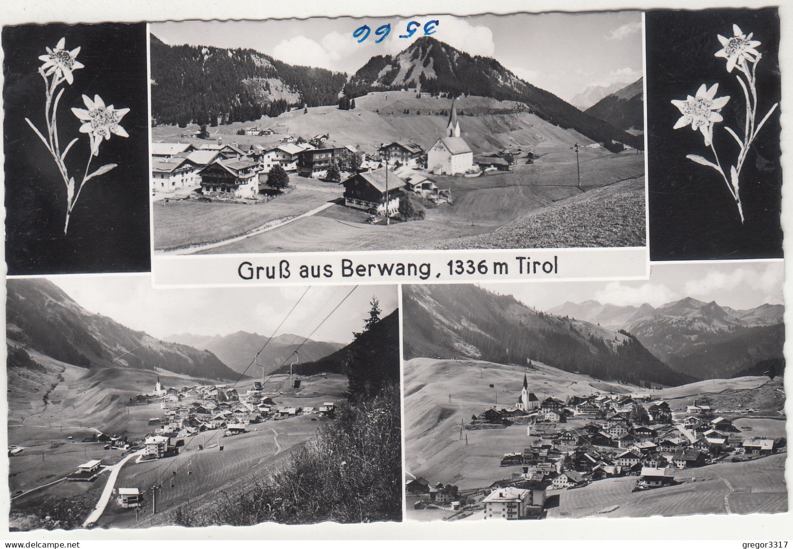 E2291) GRUß Aus BERWANG - Tirol - Schöne Mehrbild AK - S/W Mit Blumen Etc. - Berwang