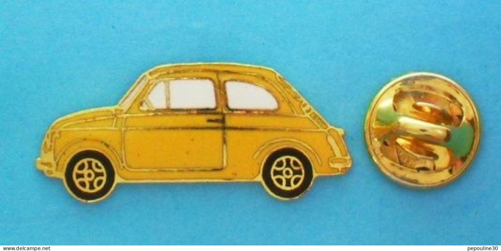 1 PIN'S //   ** FIAT 500 JAUNE / 1957 ** - Fiat