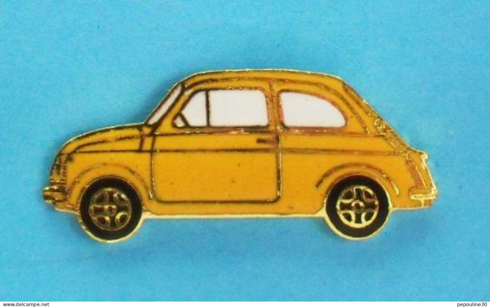 1 PIN'S //   ** FIAT 500 JAUNE / 1957 ** - Fiat