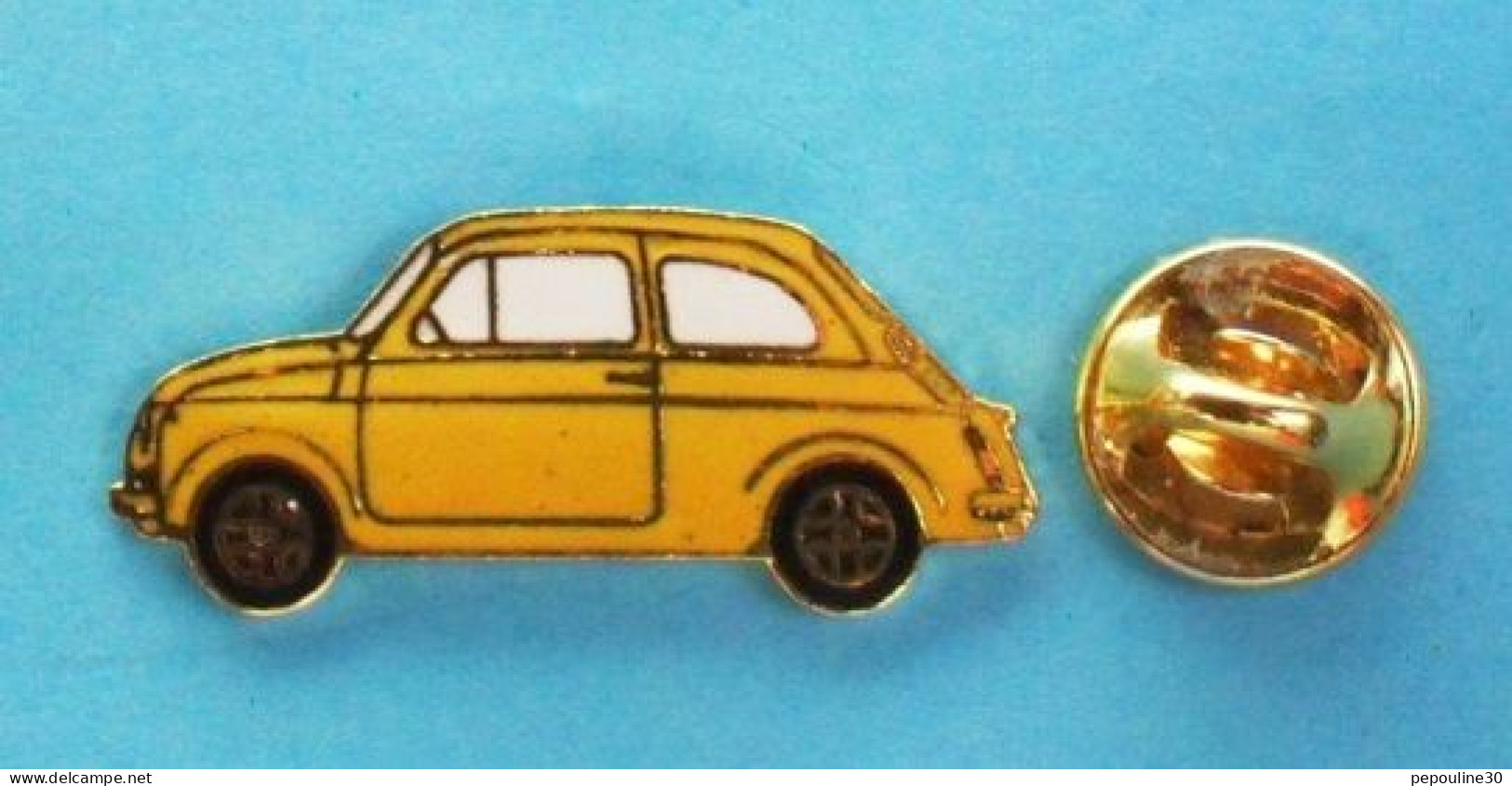 1 PIN'S //   ** FIAT 500 JAUNE / 1957 ** - Fiat