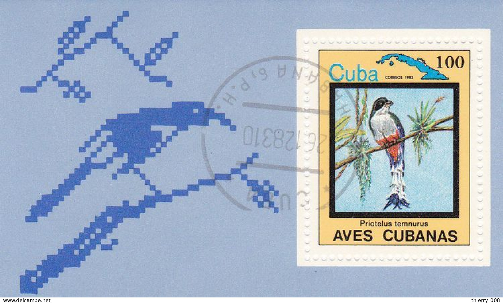 Bloc Cuba  Aves Cubanas  Oiseau Oblitéré - Blocks & Sheetlets