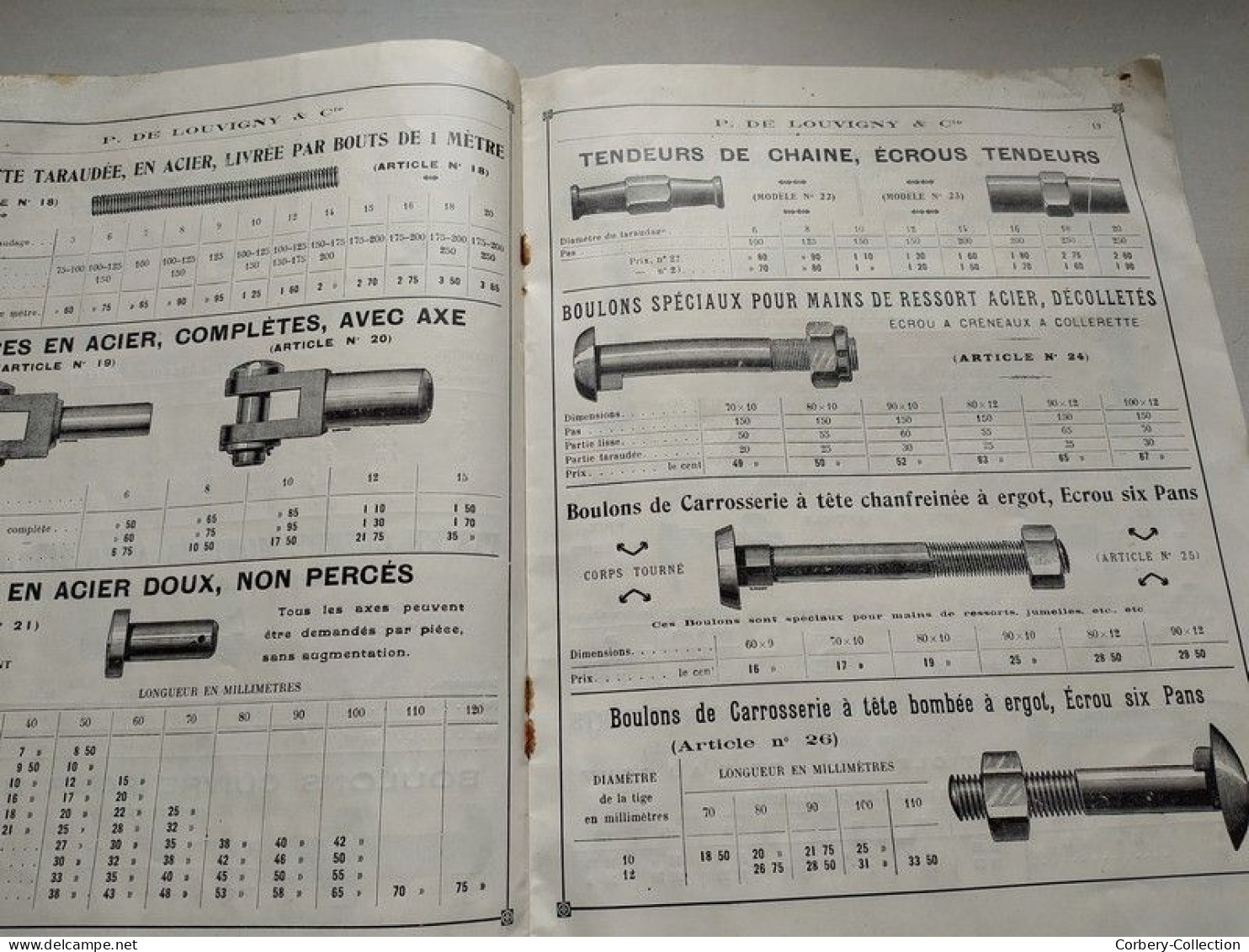 Catalogue Boulonnerie Visserie Louvigny Paris 1910-1911 Aviation Automobile