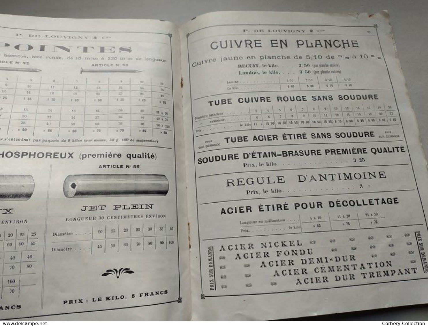 Catalogue Boulonnerie Visserie Louvigny Paris 1910-1911 Aviation Automobile