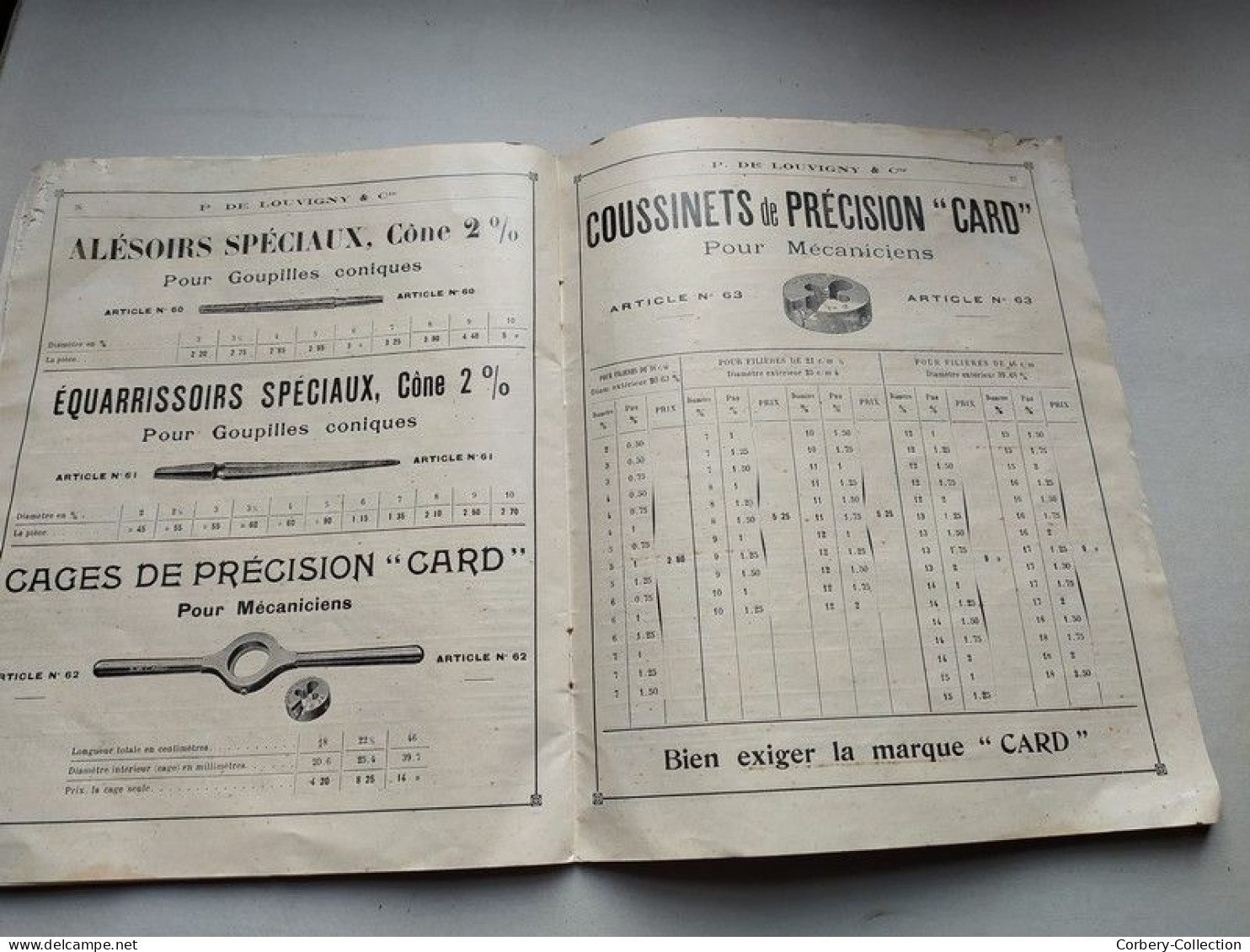 Catalogue Boulonnerie Visserie Louvigny Paris 1910-1911 Aviation Automobile