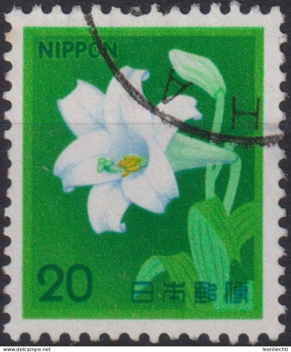 1982 Japan-Nippon ° Mi:JP 1518A, Sn:JP 1423, Yt:JP 1430, White Trumpet Lily (Lilium Longiflorum) - Used Stamps